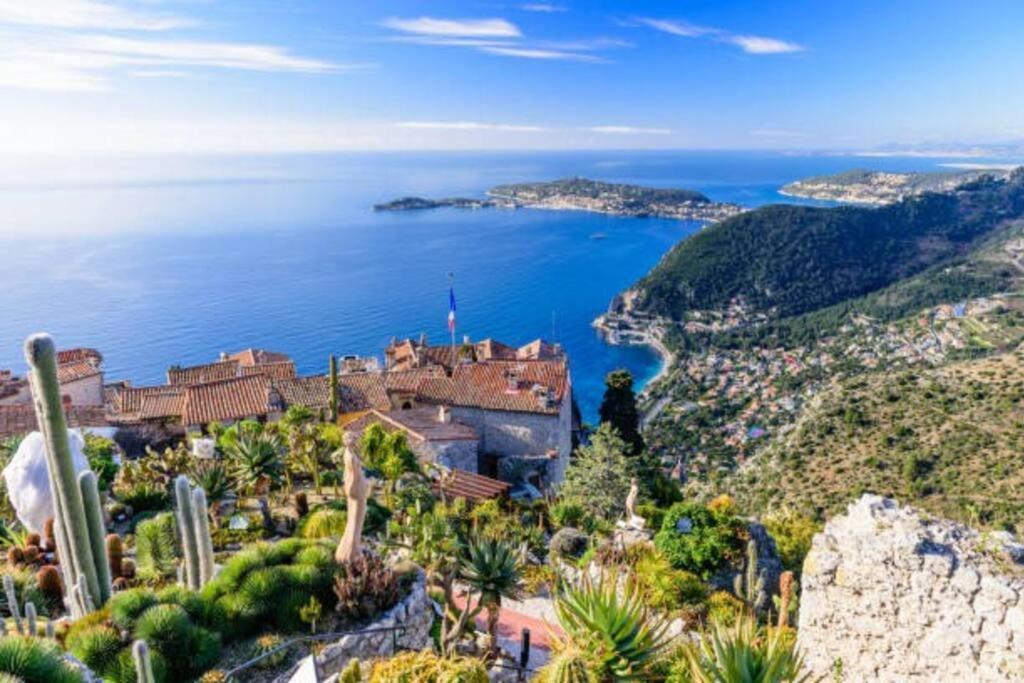 Studio rénové avec parking et terrasse à Eze village Èze Exterior foto